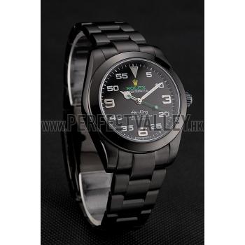 Rolex Air King Black Dial Black Staineless Steel Bracelet 1454019