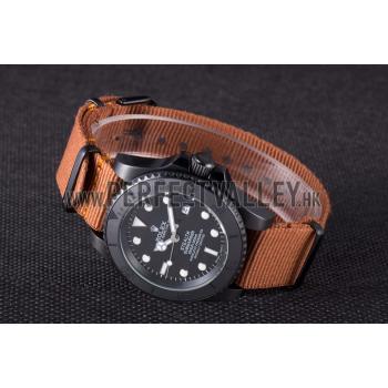 Rolex Submariner STEALTH MK IV Brown Fabric Band rl426 621388