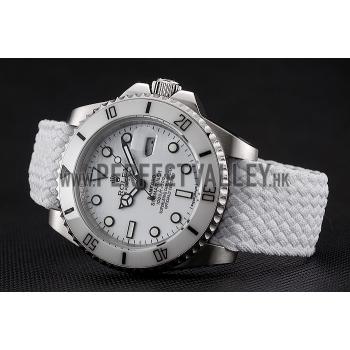 Rolex Submariner Bamford White Dial White Fabric Bracelet  1453867