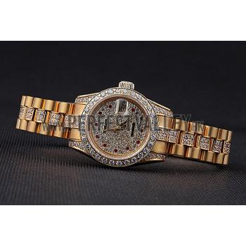 Swiss Rolex DateJust Diamond Dial Gold 622023