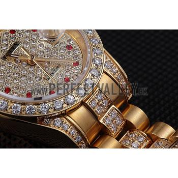 Swiss Rolex DateJust Diamond Dial Gold 622023