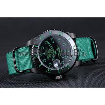 Replica Rolex Stealth Submariner Green Nylon Strap 622009