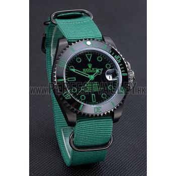 Replica Rolex Stealth Submariner Green Nylon Strap 622009