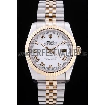 Rolex Datejust White Dial Ribbed Bezel 7451