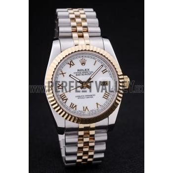 Rolex Datejust White Dial Ribbed Bezel 7451