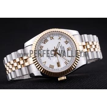 Rolex Datejust White Dial Ribbed Bezel 7451