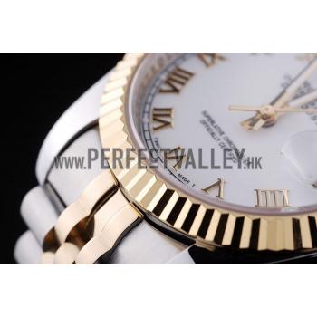 Rolex Datejust White Dial Ribbed Bezel 7451