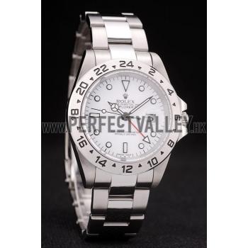 Rolex Explorer Stainless Steel Tachymeter White Dial