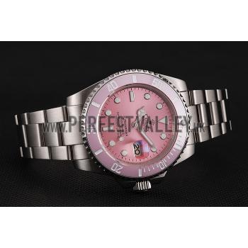 Rolex Submariner Pink Dial Pink Bezel Stainless Steel Bracelet 1453865