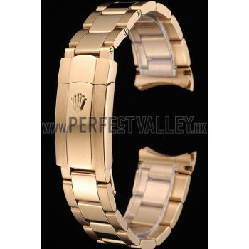 Rolex Polished and Brushed Gold Bracelet  622495 Replica