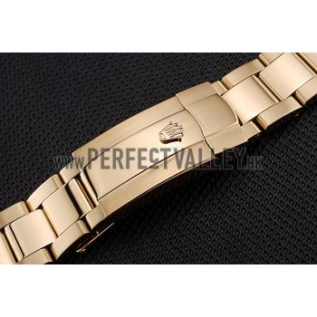 Rolex Polished and Brushed Gold Bracelet  622495 Replica