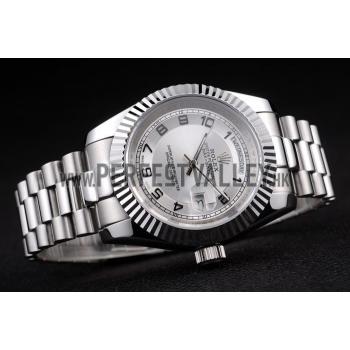 Rolex Day-Date Polished Stainless Steel White Dial