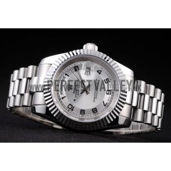 Rolex Day-Date Polished Stainless Steel White Dial