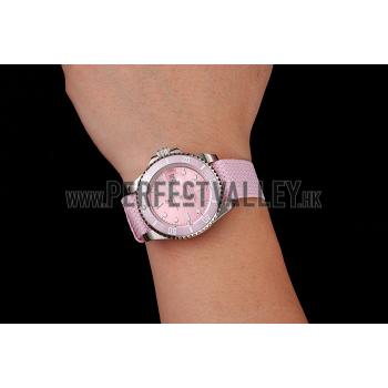 Cheap Rolex Submariner Pink Dial Pink Bezel Pink Fabric Bracelet 1453866