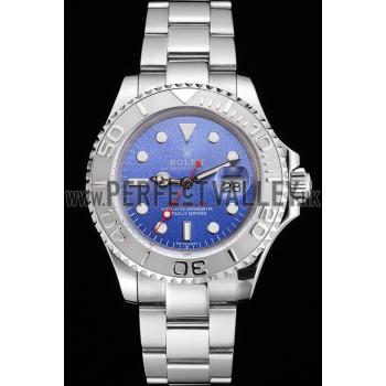 Replica Swiss Rolex Yacht-Master Blue Dial Stainless Steel Case And Bracelet