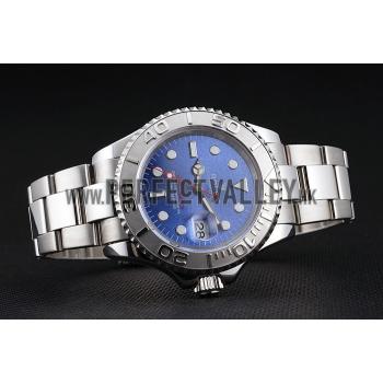 Replica Swiss Rolex Yacht-Master Blue Dial Stainless Steel Case And Bracelet