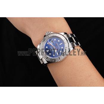 Replica Swiss Rolex Yacht-Master Blue Dial Stainless Steel Case And Bracelet