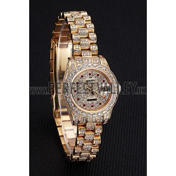 Swiss Rolex DateJust Diamond Dial Gold 622024 Replica