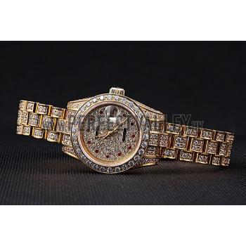 Swiss Rolex DateJust Diamond Dial Gold 622024 Replica