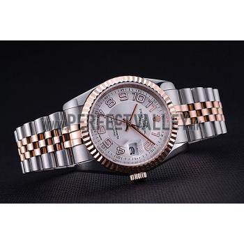 Rolex DateJust White Dial Stainless Steel and Gold Bracelet  622544