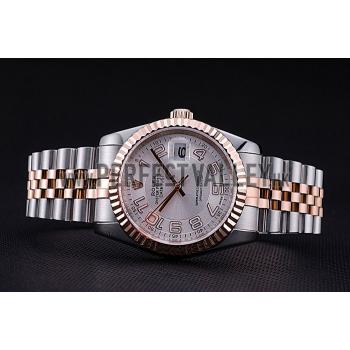 Rolex DateJust White Dial Stainless Steel and Gold Bracelet  622544