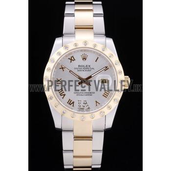 Rolex Datejust Diamond Bezel White Dial 7464