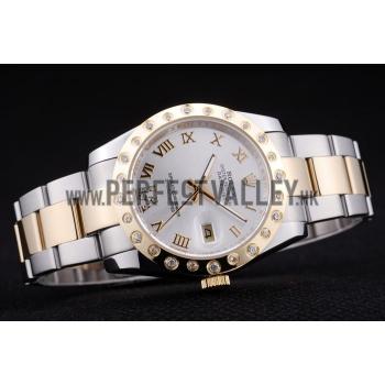 Rolex Datejust Diamond Bezel White Dial 7464