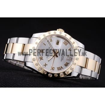 Rolex Datejust Diamond Bezel White Dial 7464