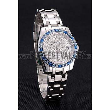 Cheap Rolex Datejust Diamond Dial Blue Jewels Bezel Stainless Steel Case And Bracelet  622834