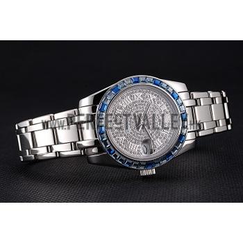 Cheap Rolex Datejust Diamond Dial Blue Jewels Bezel Stainless Steel Case And Bracelet  622834