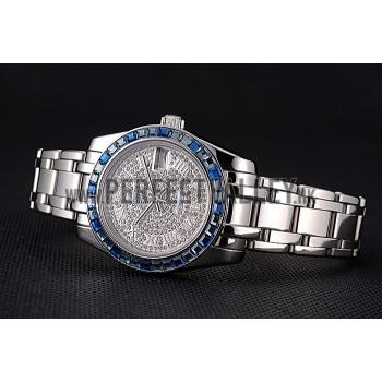 Cheap Rolex Datejust Diamond Dial Blue Jewels Bezel Stainless Steel Case And Bracelet  622834