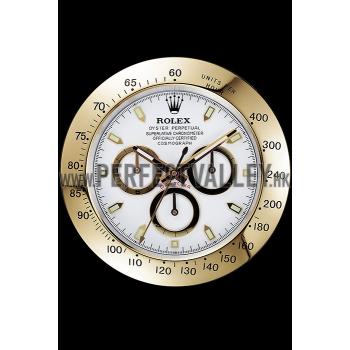 Rolex Daytona Cosmograph Wall Clock Gold-White  621911