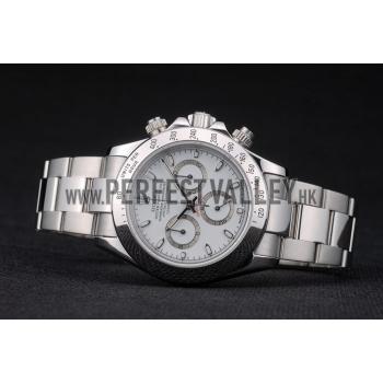 Swiss Rolex Daytona Stainless Steel Bracelet White Dial 80297