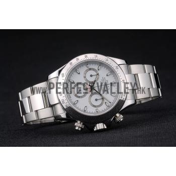 Swiss Rolex Daytona Stainless Steel Bracelet White Dial 80297