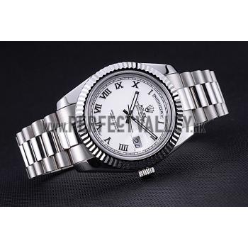 Rolex Day-Date White Dial Stainless Steel Bracelet  622547