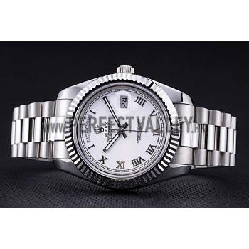 Rolex Day-Date White Dial Stainless Steel Bracelet  622547