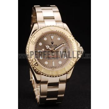 Rolex Yacht Master Gold Tachymeter Gold Dial 98232