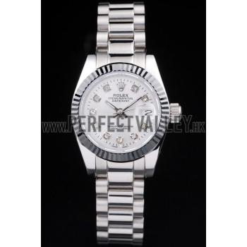 Rolex Datejust Polished Stainless Steel Silver Dial