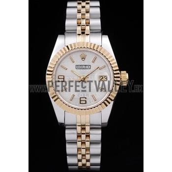 Rolex Datejust Two Tone Stainless Steel Yellow Gold Plated 98079