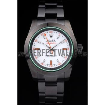 Rolex Milgauss Pro-Hunter Tinted Green Saphire White Dial