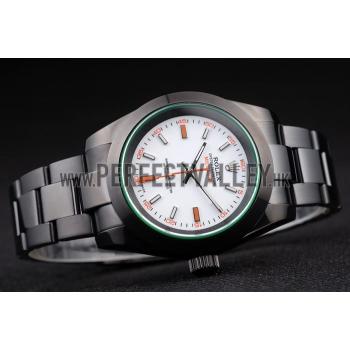 Rolex Milgauss Pro-Hunter Tinted Green Saphire White Dial