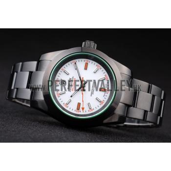 Rolex Milgauss Pro-Hunter Tinted Green Saphire White Dial