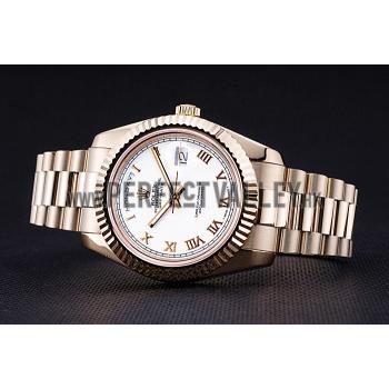 Rolex Day-Date White Dial Gold Bracelet  622546