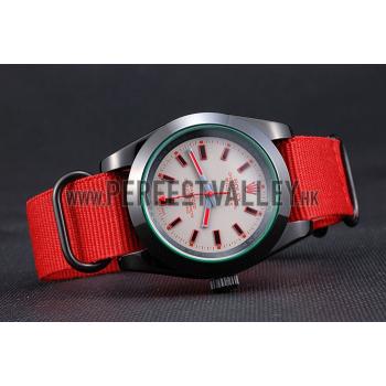 Rolex Milgauss Bamford Red Nylon Strap 622002