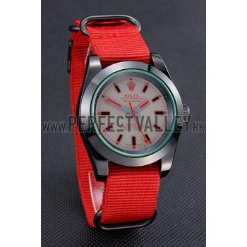 Rolex Milgauss Bamford Red Nylon Strap 622002