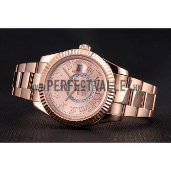 Cheap Rolex Sky Dweller Rose Gold Dial Rose Gold Case And Bracelet