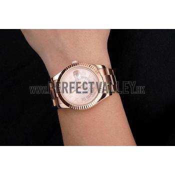 Cheap Rolex Sky Dweller Rose Gold Dial Rose Gold Case And Bracelet