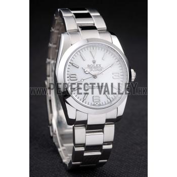 Replica Rolex Explorer Polished Stainless Steel White Dial 98086