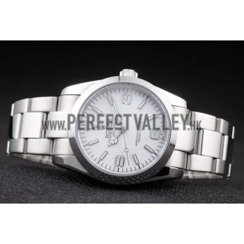 Replica Rolex Explorer Polished Stainless Steel White Dial 98086