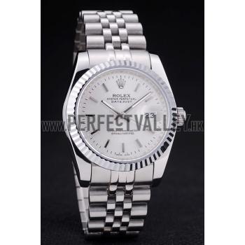 Rolex Datejust Silver Dial Ribbed Bezel 7457